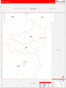 Nowata County, OK Digital Map Red Line Style