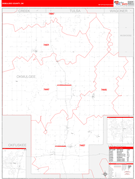 Okmulgee County, OK Digital Map Red Line Style