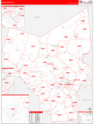 Oneida County, NY Digital Map Red Line Style