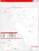 Osceola County, FL Digital Map Red Line Style