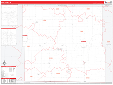 Page County, IA Digital Map Red Line Style