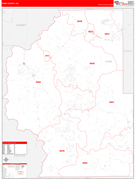 Park County, CO Digital Map Red Line Style
