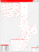 Penobscot County, ME Digital Map Red Line Style