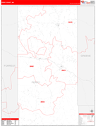 Perry County, MS Digital Map Red Line Style