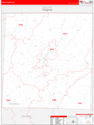Person County, NC Digital Map Red Line Style