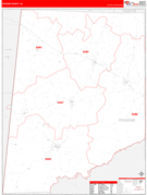 Pickens County, AL Digital Map Red Line Style