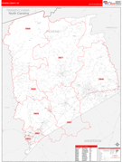 Pickens County, SC Digital Map Red Line Style