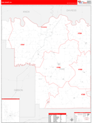 Pike County, IN Digital Map Red Line Style