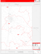 Pike County, MS Digital Map Red Line Style