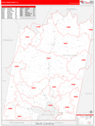 Pittsylvania County, VA Digital Map Red Line Style