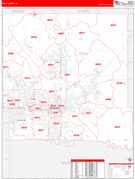 Polk County, IA Digital Map Red Line Style
