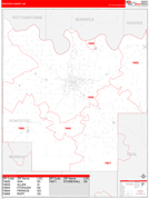 Pontotoc County, OK Digital Map Red Line Style