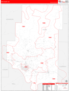 Pope County, AR Digital Map Red Line Style