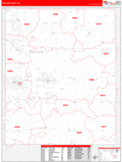 Portage County, OH Digital Map Red Line Style