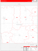 Poweshiek County, IA Digital Map Red Line Style