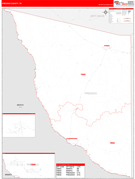 Presidio County, TX Digital Map Red Line Style