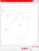 Prowers County, CO Digital Map Red Line Style