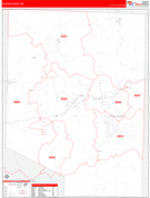 Pulaski County, MO Digital Map Red Line Style