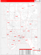 Ramsey County, MN Digital Map Red Line Style