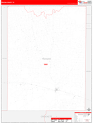 Reagan County, TX Digital Map Red Line Style