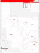 Roosevelt County, NM Digital Map Red Line Style
