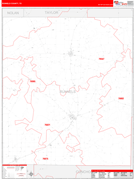 Runnels County, TX Digital Map Red Line Style