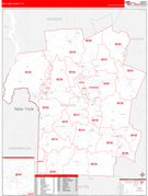 Rutland County, VT Digital Map Red Line Style