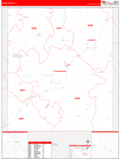 Saline County, IL Digital Map Red Line Style