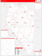 Sampson County, NC Digital Map Red Line Style