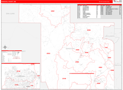 Sandoval County, NM Digital Map Red Line Style