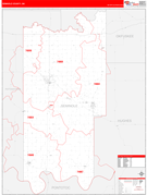 Seminole County, OK Digital Map Red Line Style