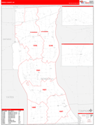 Seneca County, NY Digital Map Red Line Style