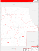 Shannon County, MO Digital Map Red Line Style