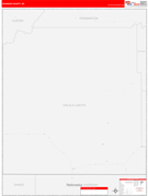 Shannon County, SD Digital Map Red Line Style