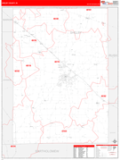 Shelby County, IN Digital Map Red Line Style