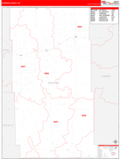 Sheridan County, NE Digital Map Red Line Style