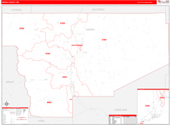 Sierra County, NM Digital Map Red Line Style