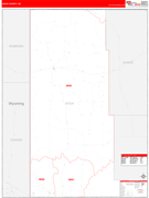 Sioux County, NE Digital Map Red Line Style