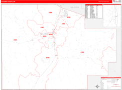 Socorro County, NM Digital Map Red Line Style