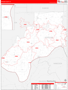 Spencer County, IN Digital Map Red Line Style