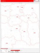 Spink County, SD Digital Map Red Line Style