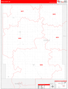 Steele County, ND Digital Map Red Line Style