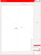 Sterling County, TX Digital Map Red Line Style