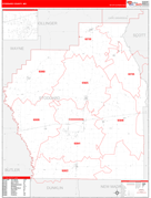 Stoddard County, MO Digital Map Red Line Style