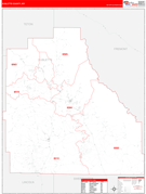 Sublette County, WY Digital Map Red Line Style