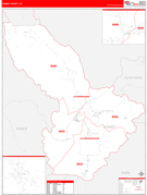 Summit County, CO Digital Map Red Line Style