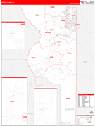Sumter County, FL Digital Map Red Line Style