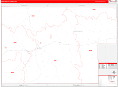 Sweetwater County, WY Digital Map Red Line Style
