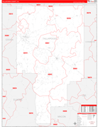 Tallapoosa County, AL Digital Map Red Line Style
