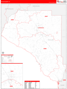 Taylor County, FL Digital Map Red Line Style